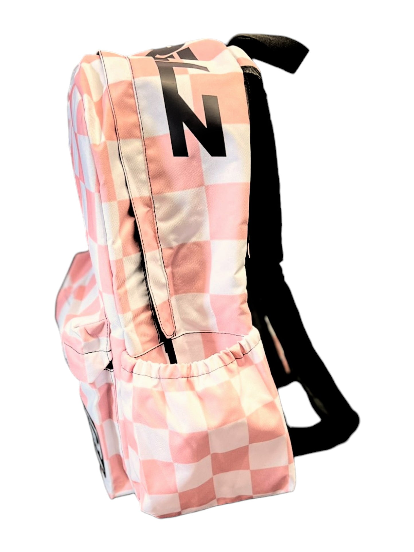 Pink Checkered Backpack