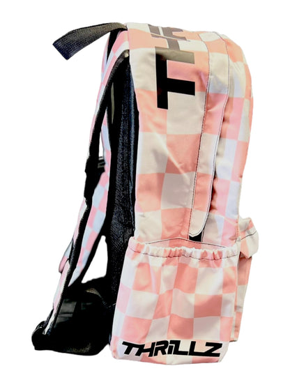 Pink Checkered Backpack