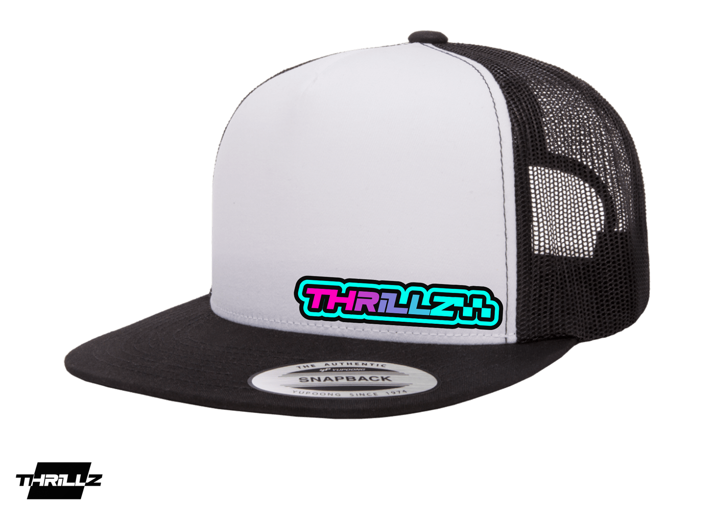 Black and White Trucker Snapback